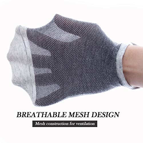 JORMATT 8 Pairs Men's No Show Socks - Sneaker Shoes Mesh Knit Low Cut Comfort Cotton Athletic Casual Non Slip Socks Black, Men Shoes size 10-14 - Image 5