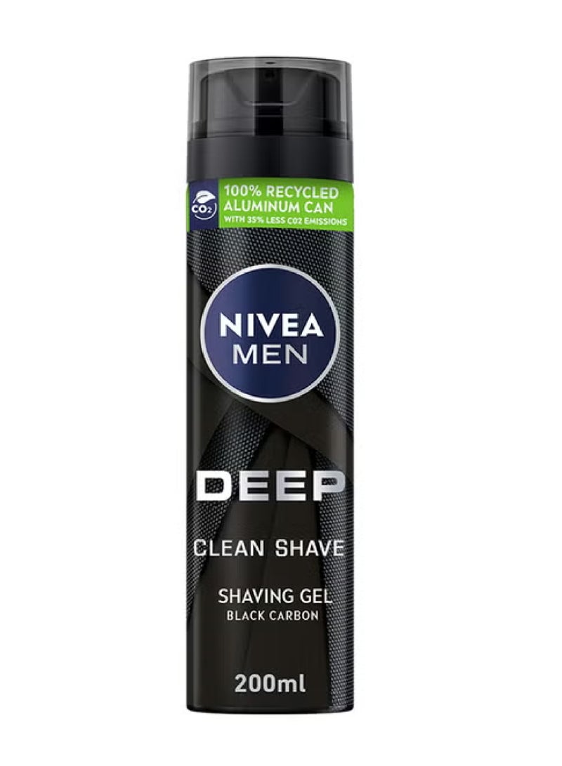 NIVEA MEN DEEP CLEAN SHAVING GEL BLK CARBON 200ML