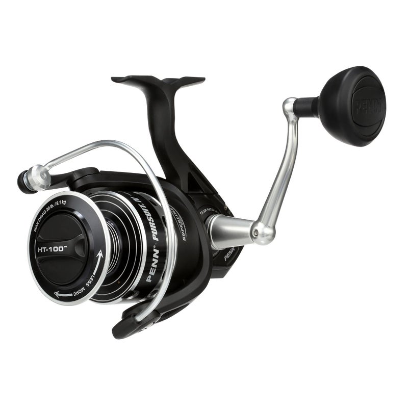 PENN Pursuit IV Inshore/Nearshore Spinning Fishing Reel, Size 6000, HT-100 Front Drag, Max of 20lb, 5 Sealed Stainless Steel Ball Bearing System, Built with Carbon Fiber Drag Washers,Black/Silver - Image 4