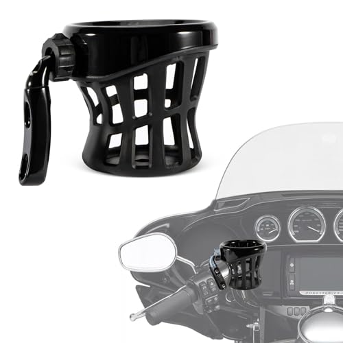 psler حامل كوب مشروبات للدراجات النارية من PSLER، مثبت على المقود، عالمي لدراجة Dyna Fat Bob Touring Road Glide Street Electra Glide Softail 1996-حتى الآن، Goldwing GL1800 2018-حتى الآن - Image 1
