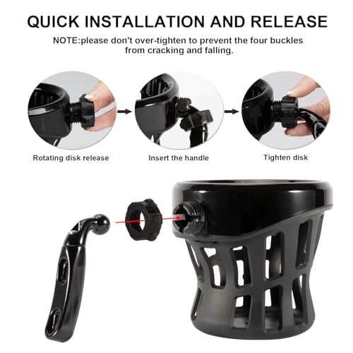 psler حامل كوب مشروبات للدراجات النارية من PSLER، مثبت على المقود، عالمي لدراجة Dyna Fat Bob Touring Road Glide Street Electra Glide Softail 1996-حتى الآن، Goldwing GL1800 2018-حتى الآن - Image 3