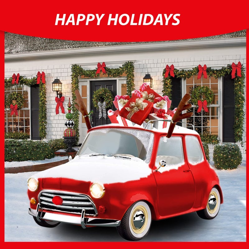 ZONETECH Christmas Car Reindeer Antlers and Nose Set - Rudolph Accessory with Jingle Bell Automotive Costume Decoration for Holiday - Image 5