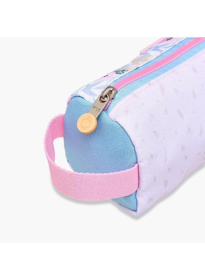 Enso Pouch-Full Of Flowers-1 Cmprt--Girls (Polyester) Pink \ 23X9X9 - Image 3