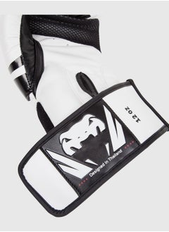 Generic Challenger Boxing Gloves, Pair Of Full Finger Professional Boxing Gloves Black/White  - Image 5