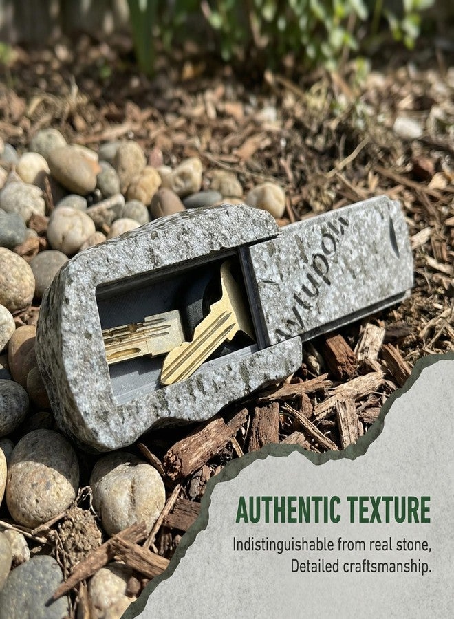 Aytupotin Spare Key Hider Rock - Hide a Key Outside in a Real-Looking Stone, Key Hiders Outside for Outdoor Garden or Yard (Gray) - Image 5