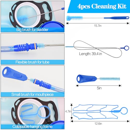 Mdvora 2L Hydration Bladder Cleaning Kit, Large Opening Water Bladder for Cycling Hiking Camping - Image 4