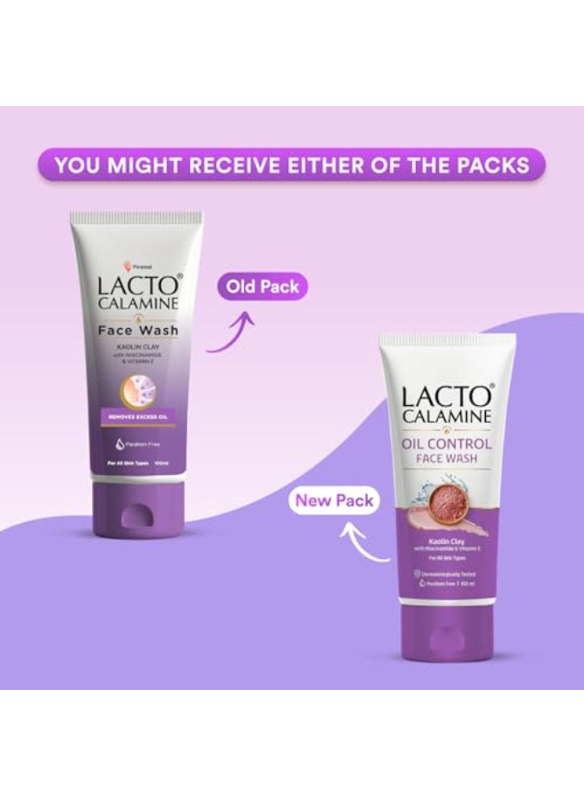 Lacto Calamine Face Wash with Kaolin Clay for Oily Skin 100 ml Pack of 2 - Image 4