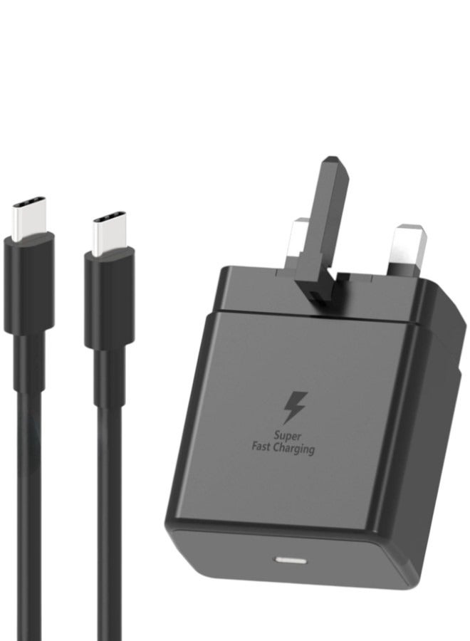 Fast Charger Charger Head with Charging Cable 45W, Compatible with S24 Ultra S24 Plus S24 S23 S23 Ultra S23 S22 Ultra S22 S22 A54 A53 A52/A32 - 45W Head with Type C Cable - Image 1