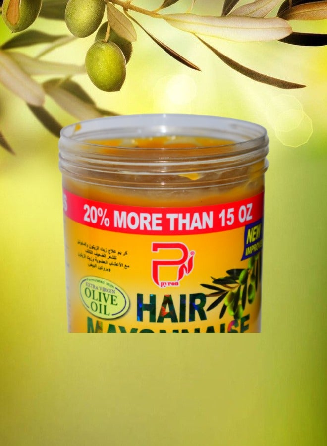 PYRON 10 Pieces Hair Mayonnaise Treatment For Weak Damaged Hair Olive Oil 500g - Image 2