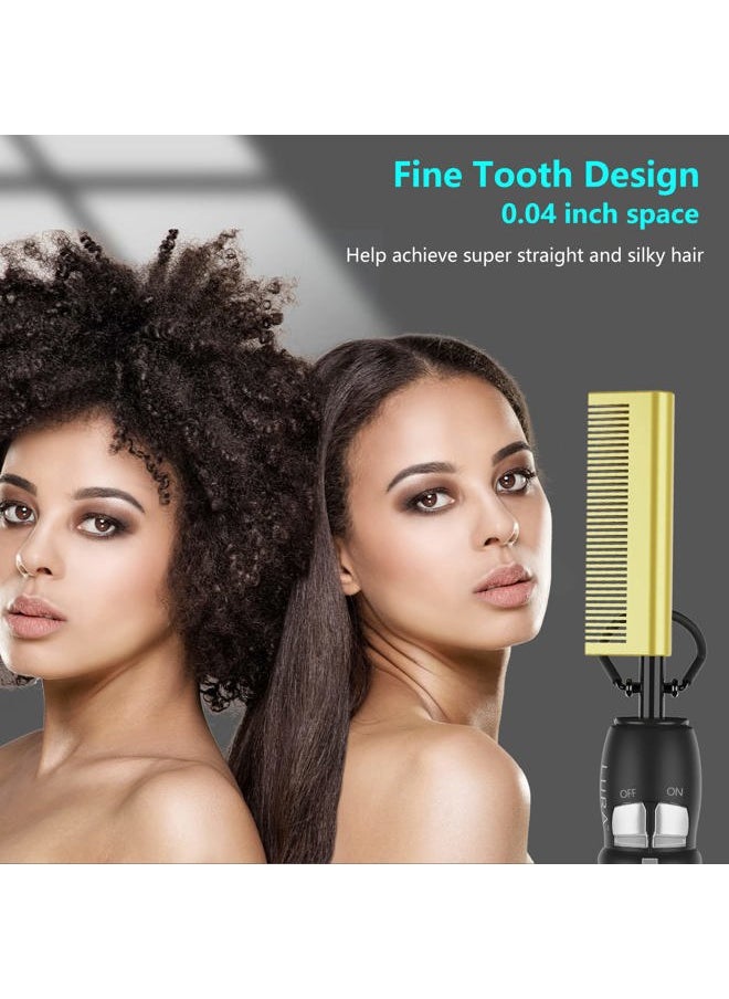 LURA 200-500°F Hot Straightening Comb for Wigs: Pressing Tool for Black Hair, Men's Hair Straightener, Women's Hair Heat Styler for Thick and African American Hair  - Image 4