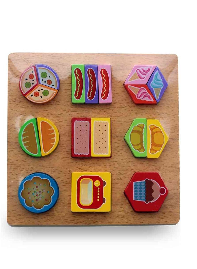 UKR Wooden Paired Shape Puzzle – Educational Matching Toy for Kids | Perfect Learning Activity for Babies & Toddlers | Develops Fine Motor & Cognitive Skills | Early Learning Puzzle for Toddlers - Image 3