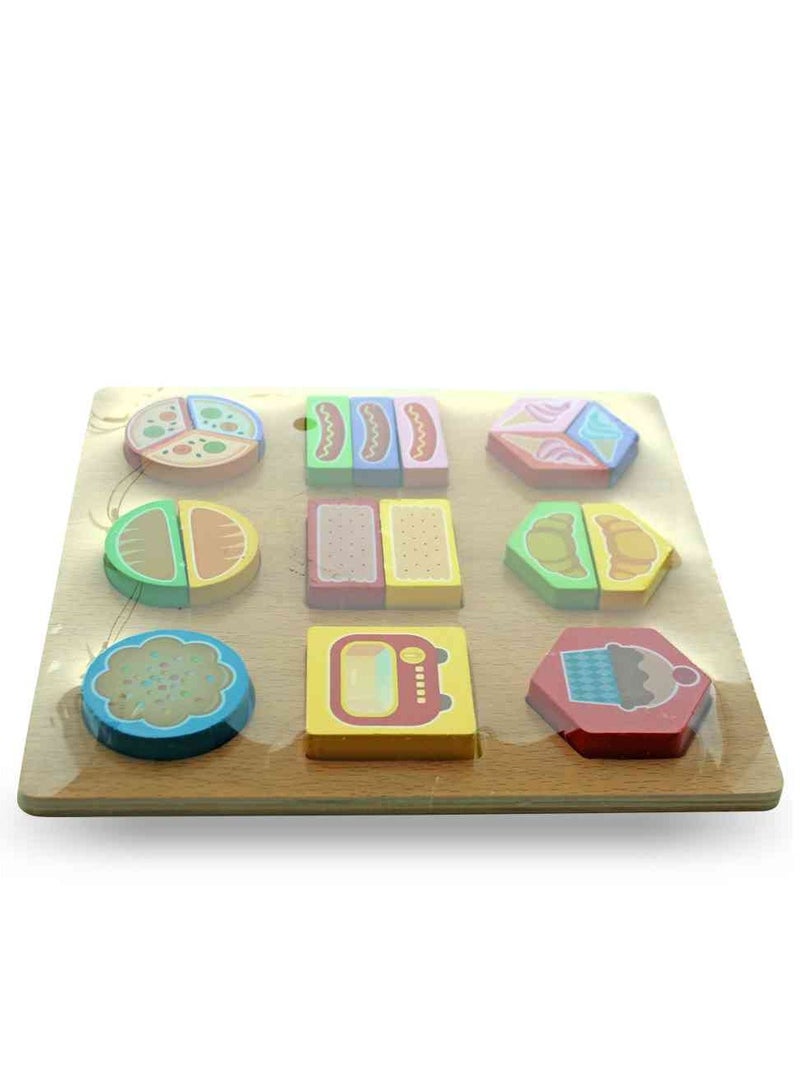 UKR Wooden Paired Shape Puzzle – Educational Matching Toy for Kids | Perfect Learning Activity for Babies & Toddlers | Develops Fine Motor & Cognitive Skills | Early Learning Puzzle for Toddlers - Image 4