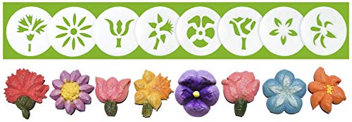 Impress! cookie press disks Impress Cookie Press Disks – Flowers Set of 8, Food Safe Plastic Shapes with Pansy, Daffodil, Tulip, & More, Fits Many Manual Models - See Disk Sizing Image to ensure fit with your press - Image 1