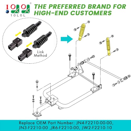 10L0L Golf Cart Enhanced Heavy Duty Rear Shock Absorber and Coil Spring Assembly Fit Yamaha G29 Drive and Yamaha G14/G16/G19/G20/G22 Gas & Electric, OEM # JR6-F2210-00, JN4-F2210-00-00 - Image 2