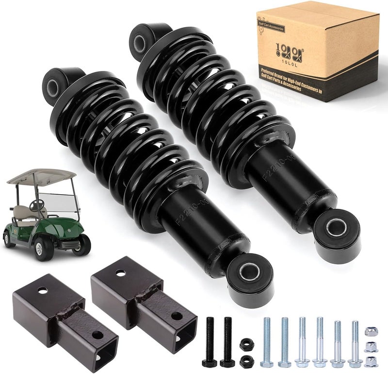 10L0L Golf Cart Enhanced Heavy Duty Rear Shock Absorber and Coil Spring Assembly Fit Yamaha G29 Drive and Yamaha G14/G16/G19/G20/G22 Gas & Electric, OEM # JR6-F2210-00, JN4-F2210-00-00 - Image 1