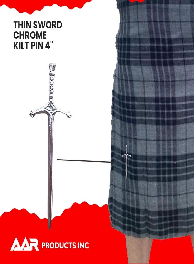 AAR Kilt Pin Celtic Design Chrome Plated Kilt Accessory - Image 5