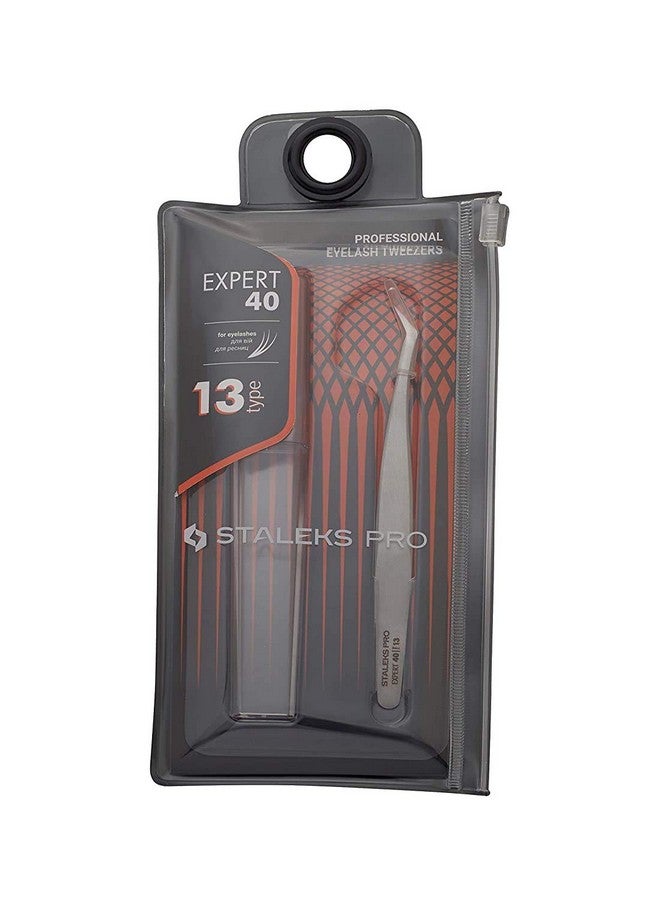 STALEKS Eyelash Tweezers Expert Te40 13 (Curved Type 13) - Image 4