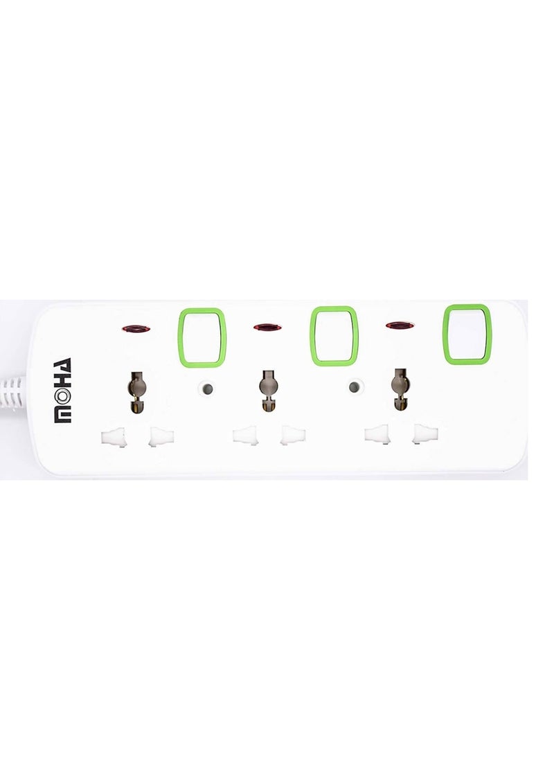 MOHA MOHA 3-Way Socket Power Extension With White 3meter  - Image 5