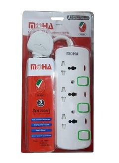 MOHA MOHA 3-Way Socket Power Extension With White 3meter  - Image 1