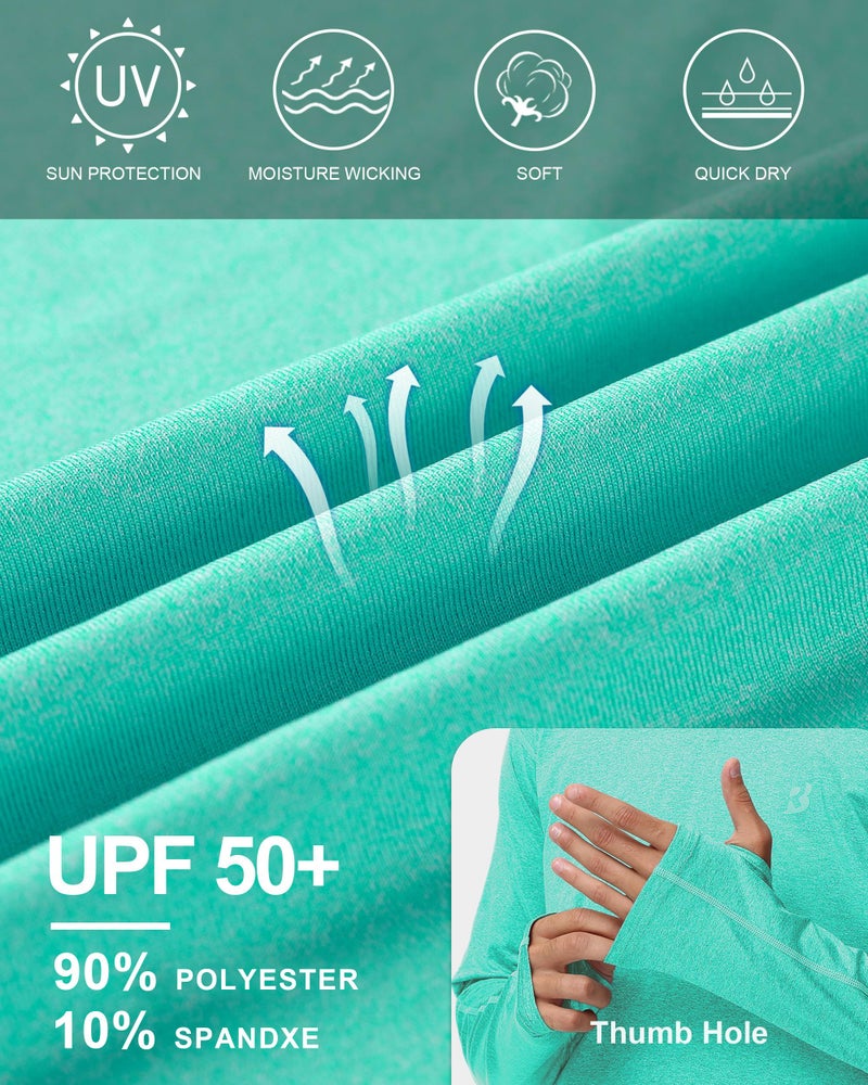 Roadbox Mens UPF 50+ Fishing Shirts - Long Sleeve UV Sun Protection Hoodie Outdoor Hiking Shirts for Sports Running - Image 4