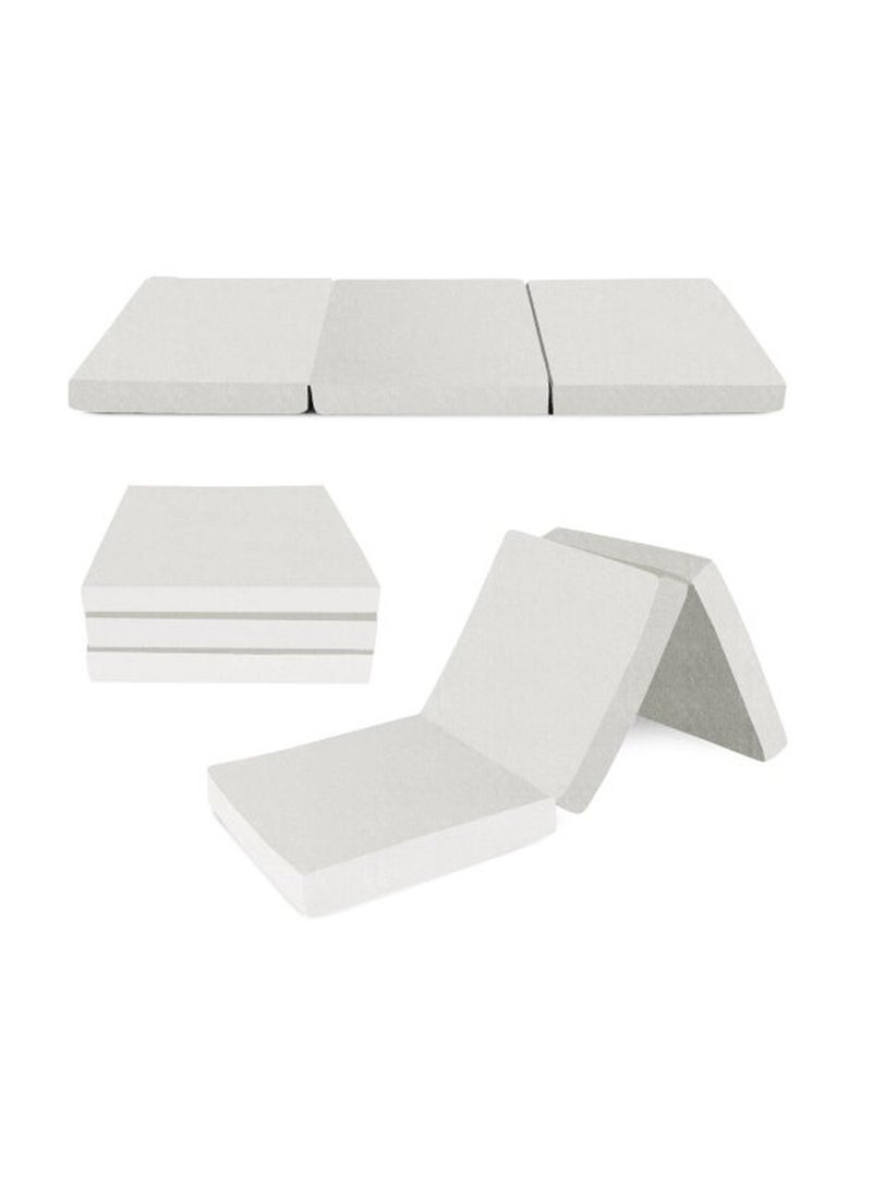 Comfy مرتبة طبية مريحة وقابلة للطي ومبطنة باللون الأبيض 180x90x7 سم - Image 2