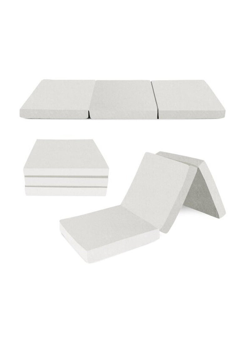 Comfy Portable Folding Quilted White Medicated Mattress 180x90x7 cm - Image 3