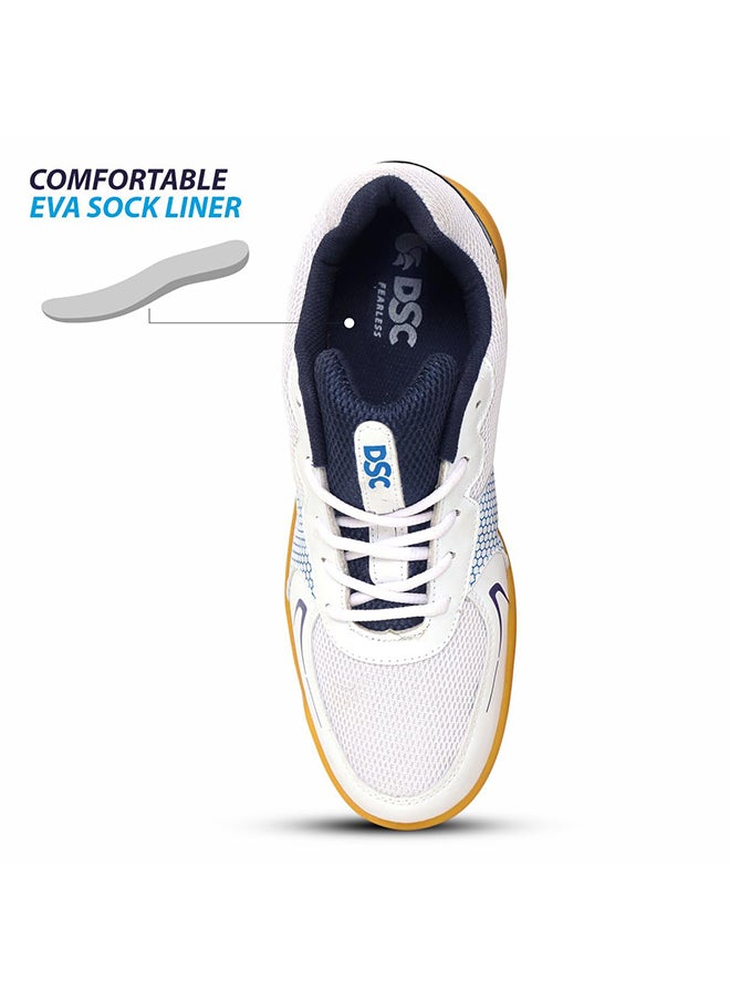 DSC Akido Badminton Shoes | 11UK / 12US / 45EU | For Mens & Boys | Material: Polyvinyl Chloride | Natural Crape Rubber Non Marking Outsole | Breathable Mesh  - Image 2