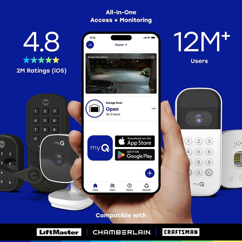 Chamberlain myQ Smart Indoor Security Camera â€“ 1080p HD Video, Night Vision, Motion Detection, Wi-Fi, Two-Way Audio, Smartphone Control, 2 Pack - Image 4