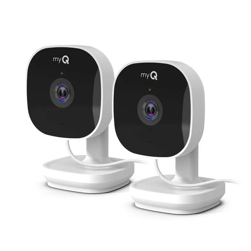 Chamberlain myQ Smart Indoor Security Camera â€“ 1080p HD Video, Night Vision, Motion Detection, Wi-Fi, Two-Way Audio, Smartphone Control, 2 Pack - Image 1