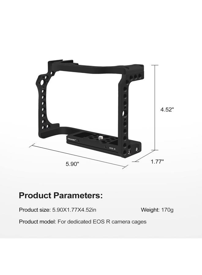 FUGASUN EOS R Camera Cage,EOS R Cage for Canon EOS R Camera Case Camera Rig Cold Shoe - Image 3