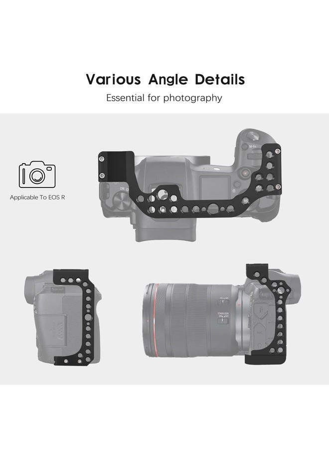 FUGASUN EOS R Camera Cage,EOS R Cage for Canon EOS R Camera Case Camera Rig Cold Shoe - Image 4
