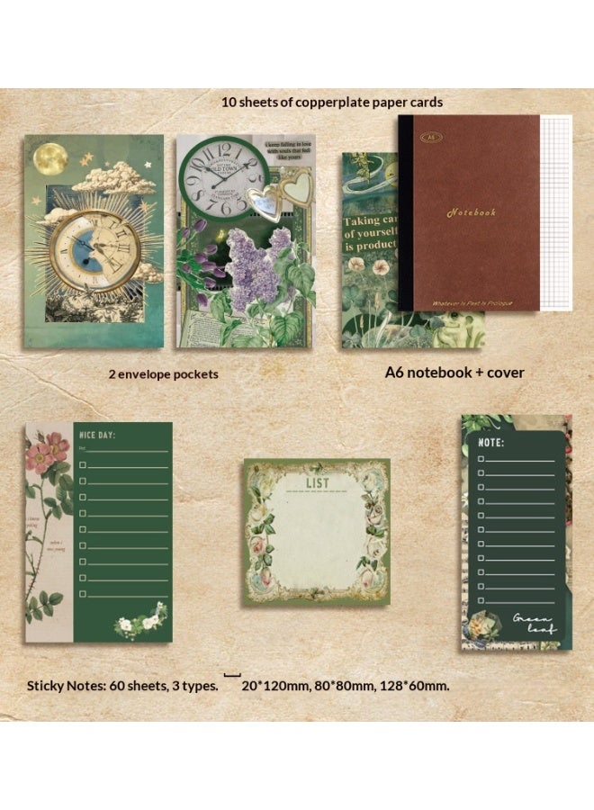 SISGL Aesthetic Scrapbook Kit Scrapbooking Supplies Junk Journal With A6 Grid Notebook Bullet Journals Diy Gift Journaling For Teen Girl Kid Women - Image 5