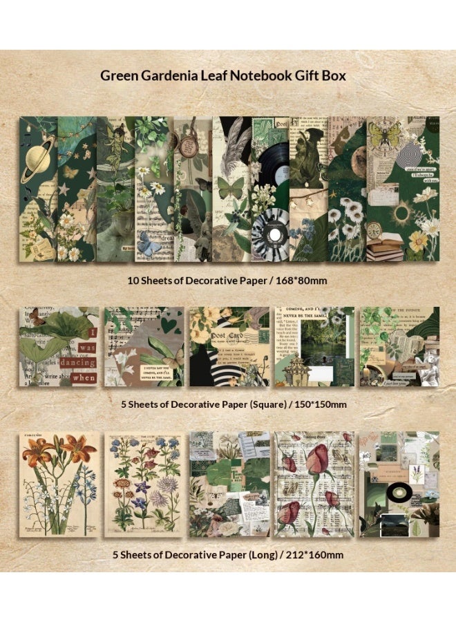 SISGL Aesthetic Scrapbook Kit Scrapbooking Supplies Junk Journal With A6 Grid Notebook Bullet Journals Diy Gift Journaling For Teen Girl Kid Women - Image 2