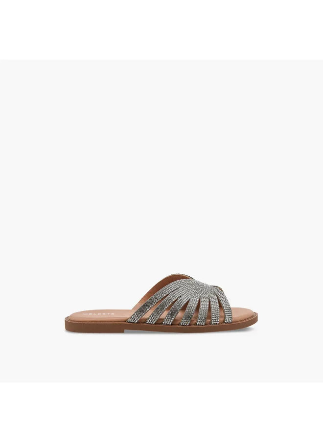 Celeste Girls Embellished Slip-On Flat Sandals - G14895-AA70