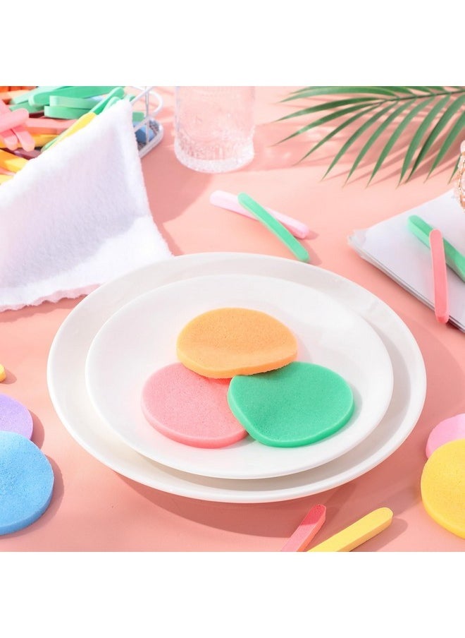 Mifoci 960 Pieces Compressed Facial Sponges For Estheticians, Makeup Removal Sponge Pads Round Facial Sponges Face Cleansing Sponge For Women Spa Exfoliating Face Wash, 8 Colors  - Image 5