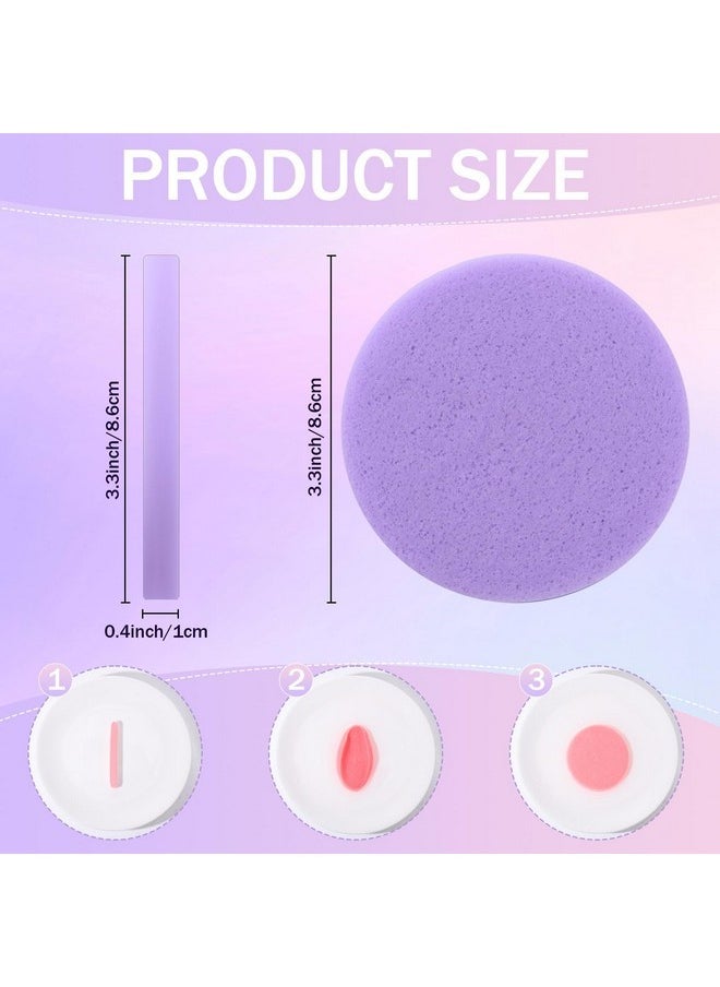 Mifoci 960 Pieces Compressed Facial Sponges For Estheticians, Makeup Removal Sponge Pads Round Facial Sponges Face Cleansing Sponge For Women Spa Exfoliating Face Wash, 8 Colors  - Image 2