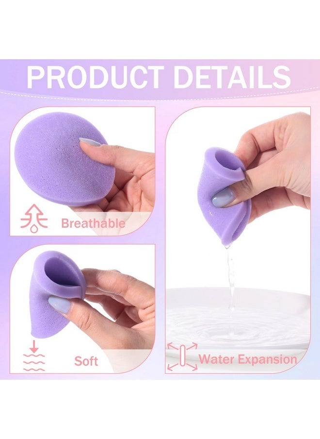 Mifoci 960 Pieces Compressed Facial Sponges For Estheticians, Makeup Removal Sponge Pads Round Facial Sponges Face Cleansing Sponge For Women Spa Exfoliating Face Wash, 8 Colors  - Image 3