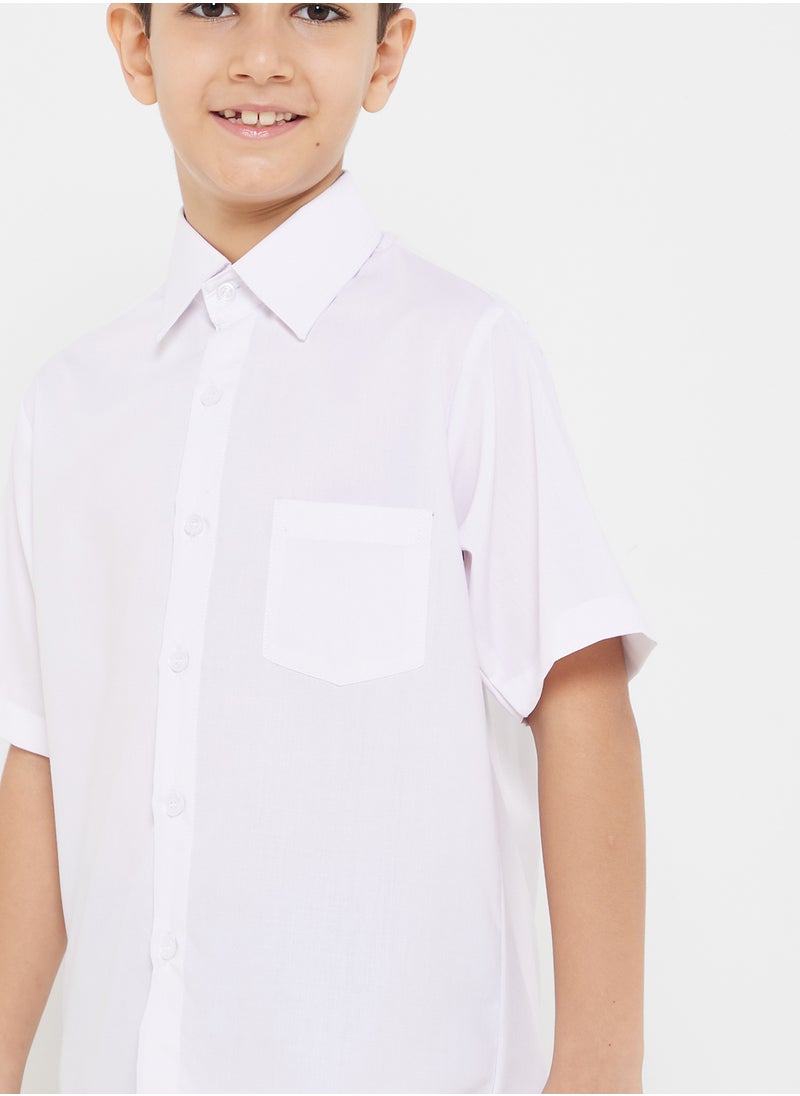 hayas closet Kids School Uniform Half Sleeve Shirt  - Image 3