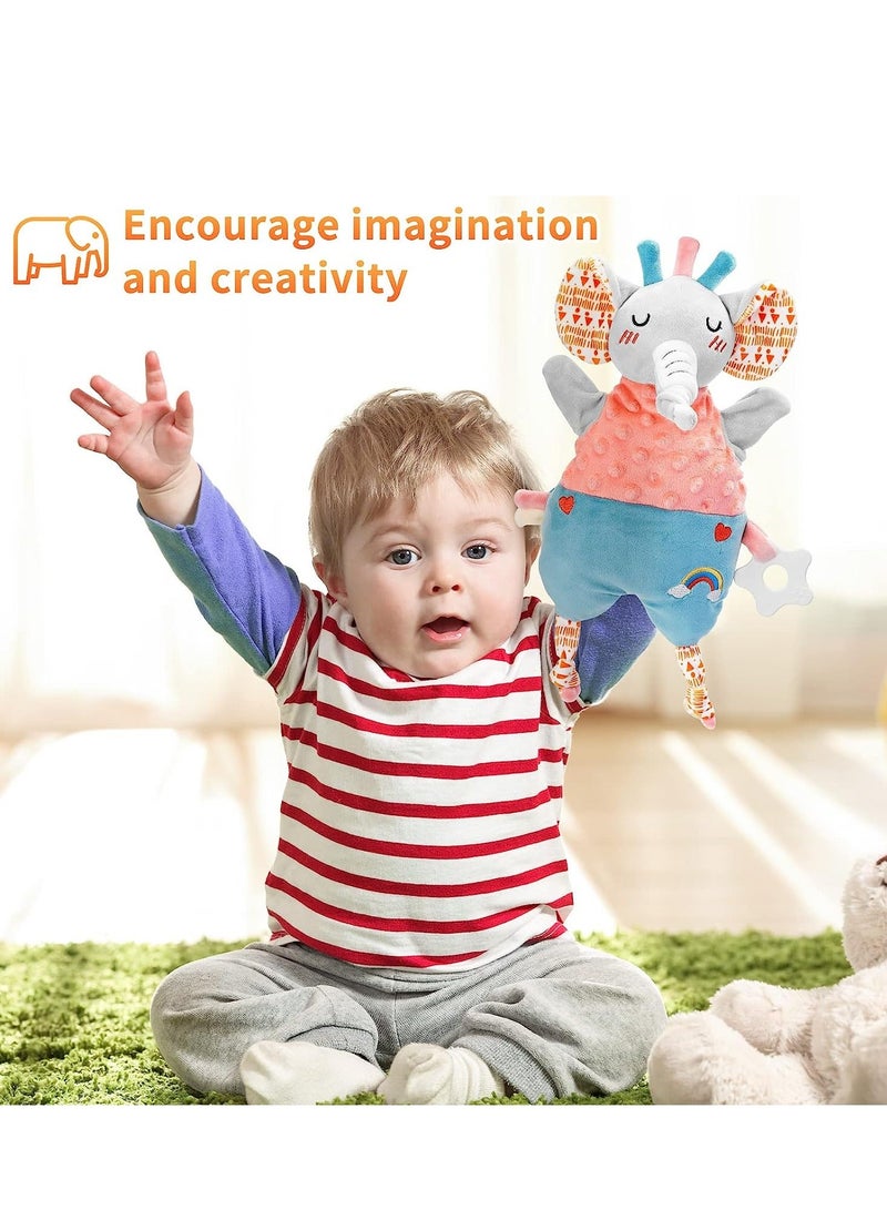 NIBEMINENT Soft Hand Puppet for Baby, Toddler Animal Plush Toy Includes Elephant, Newborn Activity Education Learning Toy, Birthday Gifts Baby Cuddly Toys 0 6 12 Months Washable - Image 4