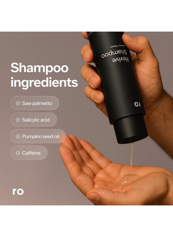 Roman Ro Men's Revive Shampoo & Restore Conditioner Duo | Exfoliates, Clarifies, Fortifies & Moisturizes for Thicker Looking Hair, Made Without Sulfates, Parabens, or Phthalates | 8 fl oz (Pack of 2) - Image 3