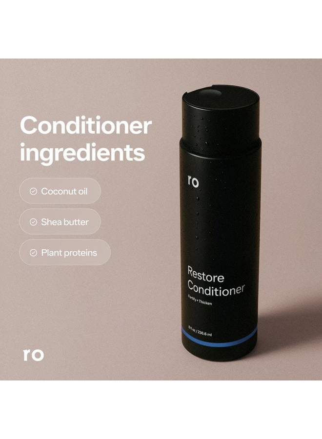 Roman Ro Men's Revive Shampoo & Restore Conditioner Duo | Exfoliates, Clarifies, Fortifies & Moisturizes for Thicker Looking Hair, Made Without Sulfates, Parabens, or Phthalates | 8 fl oz (Pack of 2) - Image 4