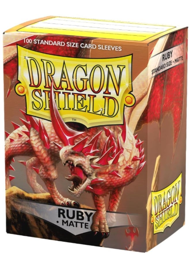 دراجون شيلد Arcane Tinmen Sleeves: Dragon Shield Matte Ruby (100) - Image 1