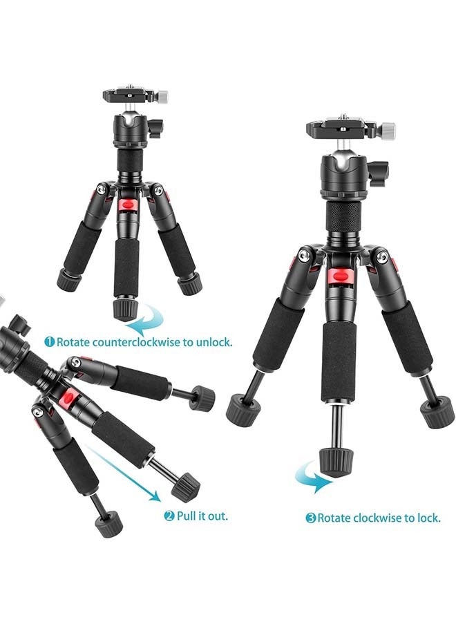 Neewer NEEWER Portable Desktop Mini Tripod Aluminum Alloy 20''/ 50cm Desk Tripod with 360 Degree Ball Head, 1/4 inch Quick Shoe Plate for DSLR Camera Video Camcorder, Load up to 11 pounds/5 kilograms  - Image 3