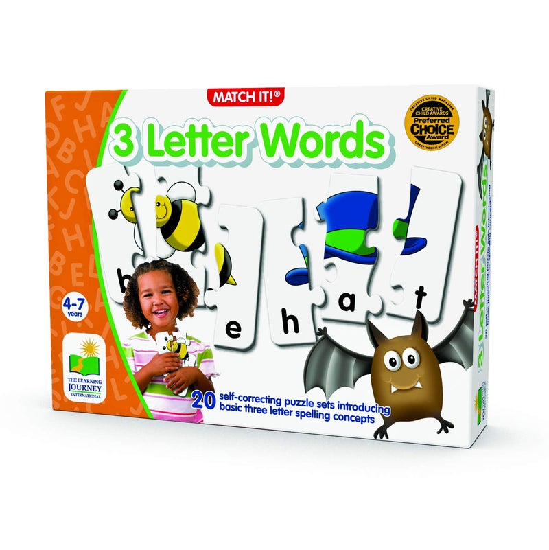 The Learning Journey: Match It! - 3 Letter Words -Spelling Puzzles for Kids Ages 3-5, Learn to Read With Preschool Learning Materials and Learning Games - Award Winning Educational Toys - Image 2
