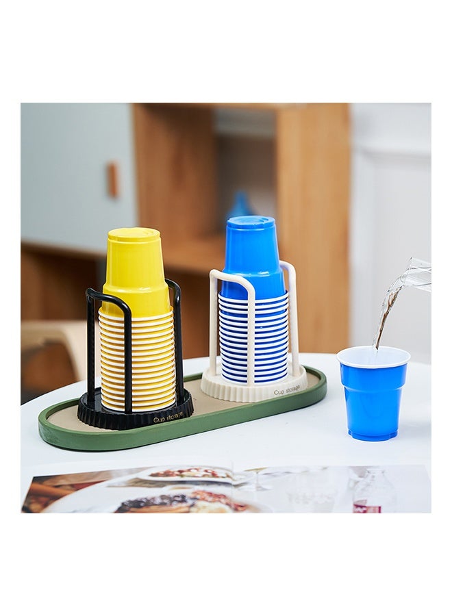 2 Pcs Paper Cup Holder Paper Cup Dispensers Disposable Paper Cup Storages Bathroom Cup Dispensers Countertop Coffee Cup Organizers Mouthwash Rinsing Cup Holders, Organizer Station for Coffee Milk Tea Shop Restaurant Office Bathroom  - Image 3