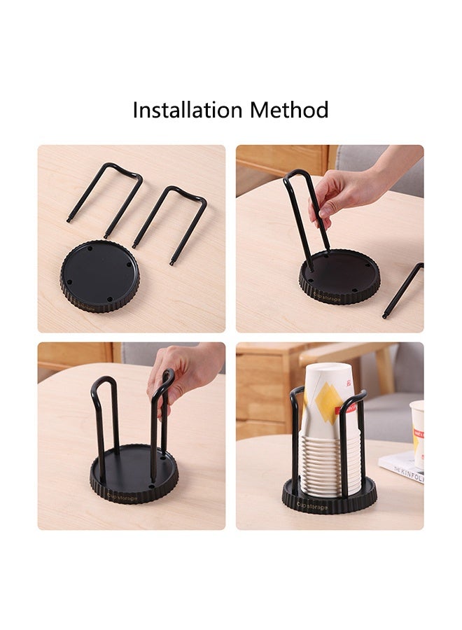 2 Pcs Paper Cup Holder Paper Cup Dispensers Disposable Paper Cup Storages Bathroom Cup Dispensers Countertop Coffee Cup Organizers Mouthwash Rinsing Cup Holders, Organizer Station for Coffee Milk Tea Shop Restaurant Office Bathroom  - Image 5