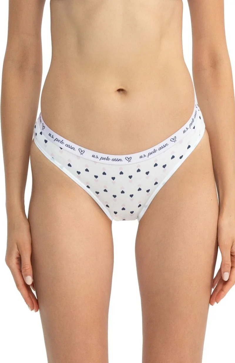 U.S. Polo Assn. 66430 Women's Mixed Pattern Cotton 3-Pack Briefs-Lilac
