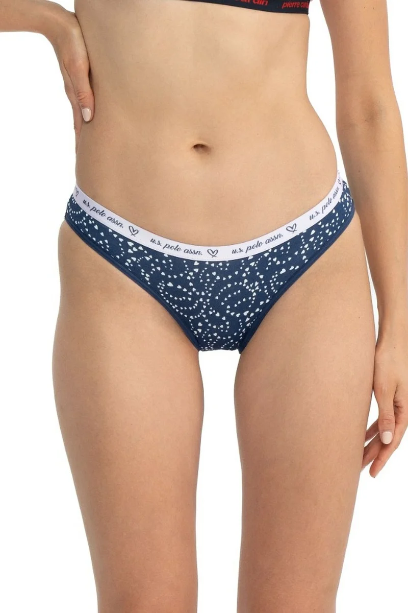 U.S. Polo Assn. 66430 Women's Mixed Pattern Cotton 3-Pack Briefs-Lilac