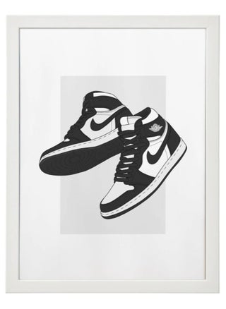 Nike Air Jordan 1 Black and White Sneaker Poster with Frame 50x40cm - pzsku/Z844EAA858875D547EB39Z/45/_/1687452123/69b0e04f-e6dc-49b0-b364-5fa2f35732d3