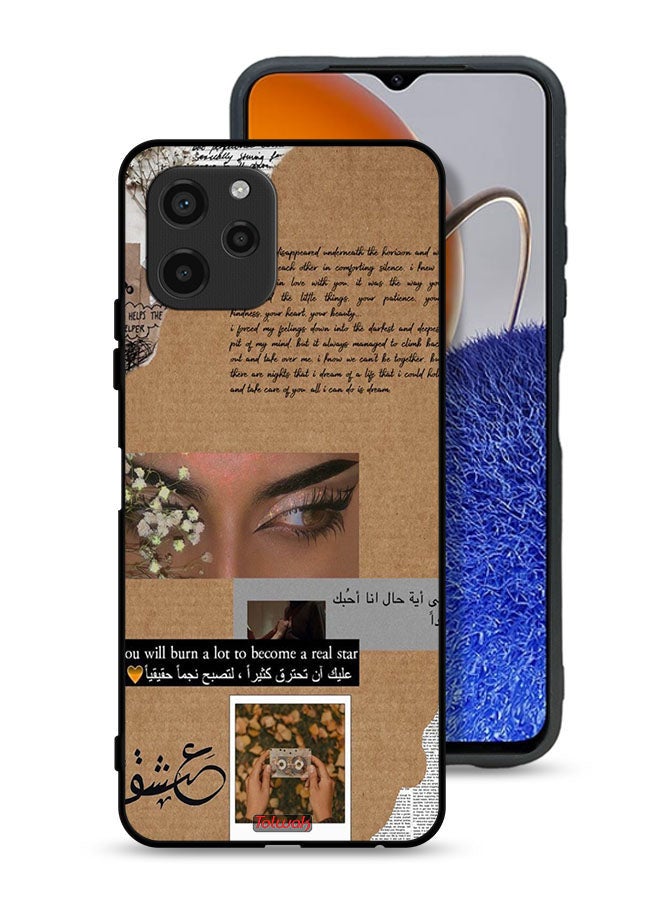 Tolwak Huawei nova Y61 Protective Case Cover Arabic Quote You Will Burn A Lot To Become A Real Star - Image 1